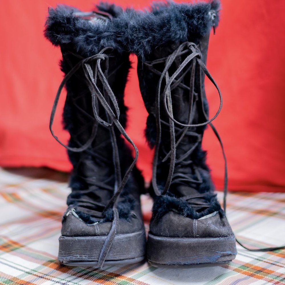 Demonia Cubby-202 Fur Funky Boots